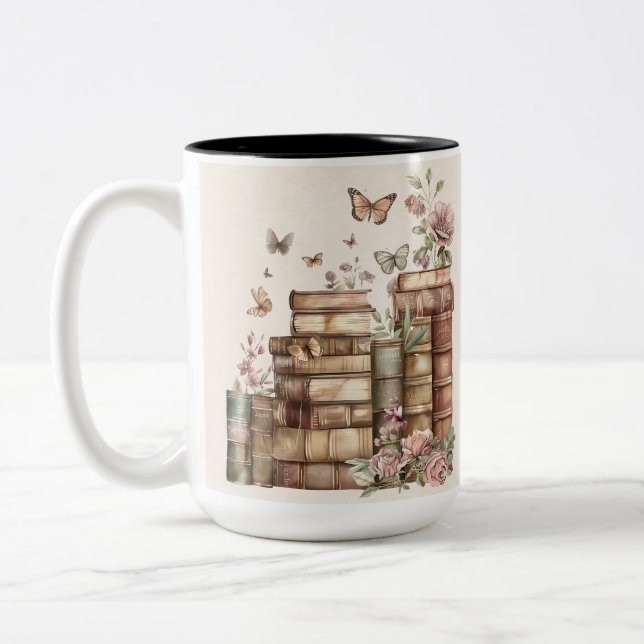  Custom Book Lover Mug with Personalized Text (Left)