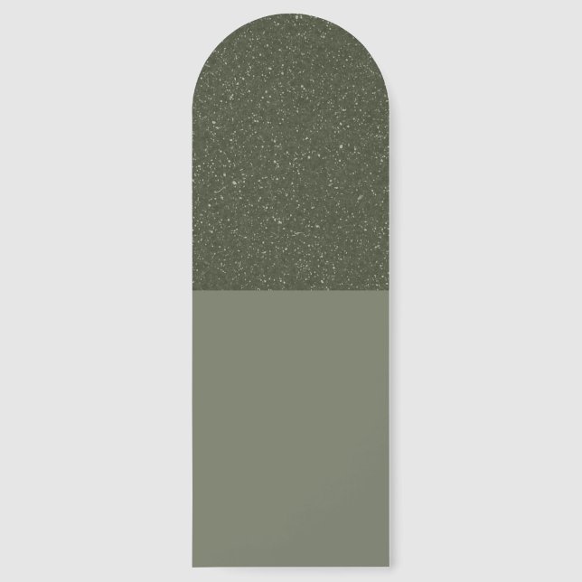 Custom Bookmark in Moss Green with Speckle Top (Front)