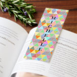 Custom bookmark with colorful geometric design<br><div class="desc">Custom bookmark with colorful geometric design. Personalize with name or quote.</div>