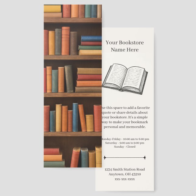Custom Bookstore Promotional Bookmark (Front & Back)