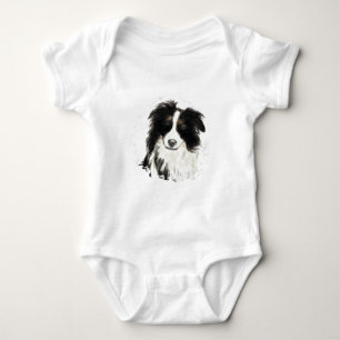 Custom Border Collie - Dog Collection Baby Bodysuit