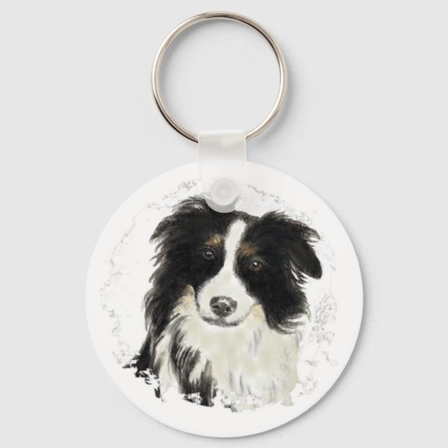 Custom Border Collie - Dog Collection Keychain (Front)
