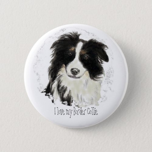 Custom Border Collie _ Dog Collection Pinback Button