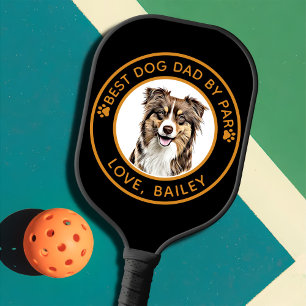 Custom Border Collie Dog Personalized Drawing Pickleball Paddle