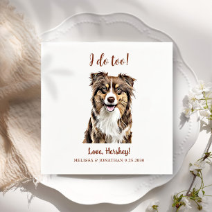 Custom Border Collie Dog Personalized I Do Too Napkins
