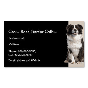 Custom Border Collies Dog Pet Animal Logo Business Card Magnet