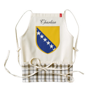 Custom Bosnia Flag Zazzle HEART Apron