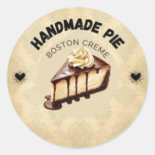 Custom Boston Cream Pie Labels Personalized Bake