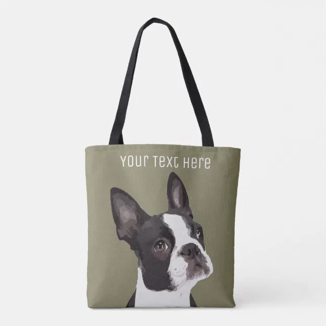 Custom Boston Terrier Tote Bag | Zazzle