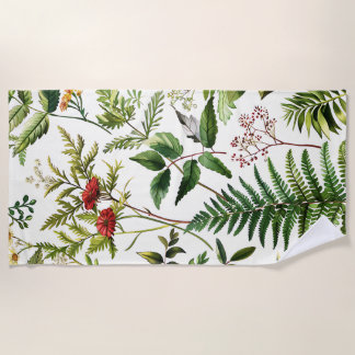 Custom Botanical Beach Towel