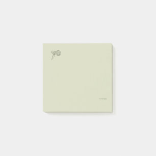 Custom Botanical Dark Academia Fern Fiddlehead Post-it Notes
