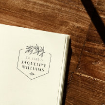 Custom Botanical Library Book Ex Libris Bookplate