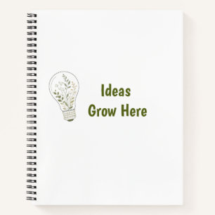 Custom Botanical Light Bulb Notebook