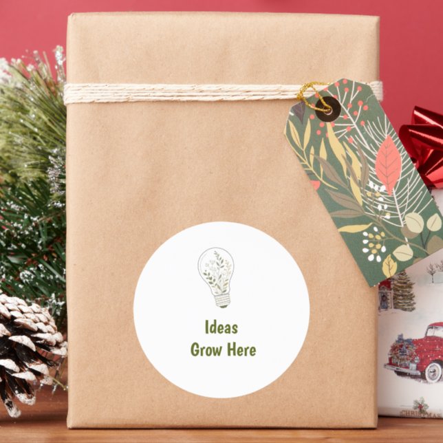 Custom Botanical Light Bulb Sticker  (Holiday)