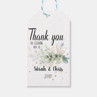 Custom Botanical Thank you Wedding Favors          Gift Tags