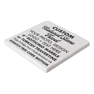 Custom Botticino Marble 6” Stone Trivet