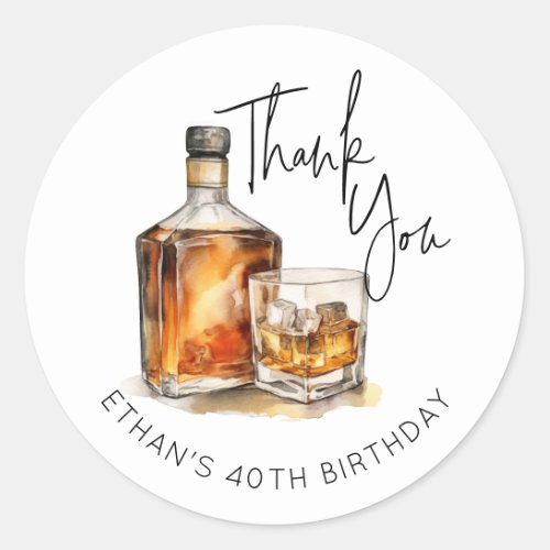 Custom Bourbon Thank You Stickers Whiskey Labels