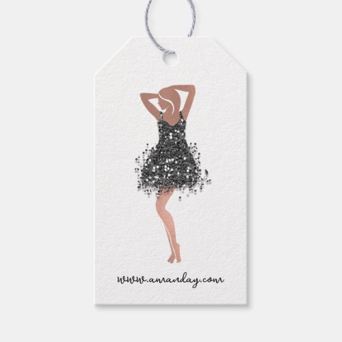 Custom Boutique Clothing Price Logo Glitter Dress  Gift Tags