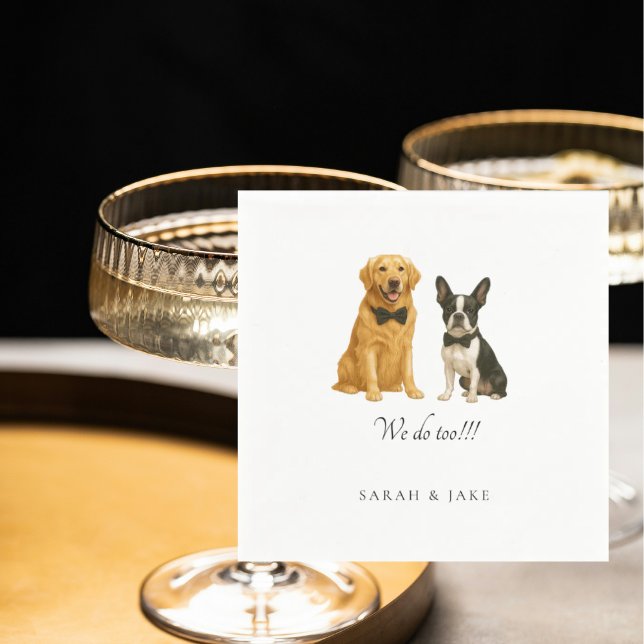 Custom Bow Tie  2 Pet Wedding Napkins (Creator Uploaded)
