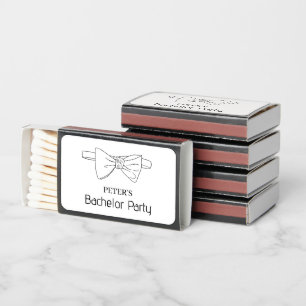 Custom Bow Tie Bachelor Party Matchboxes