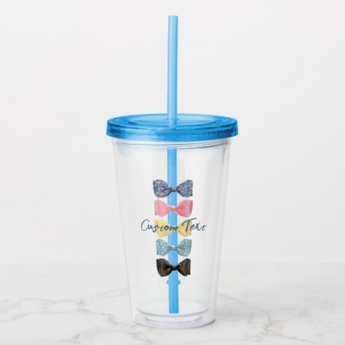 Custom Bow Ties Acrylic Tumbler