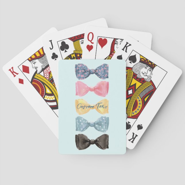 Custom Bow Ties Poker Cards (Back)