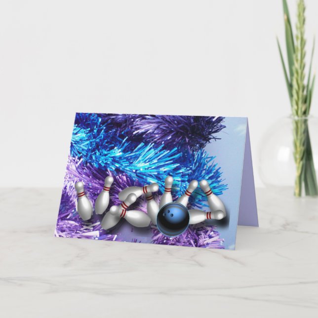 Custom Bowling Greeting Cards (Front)