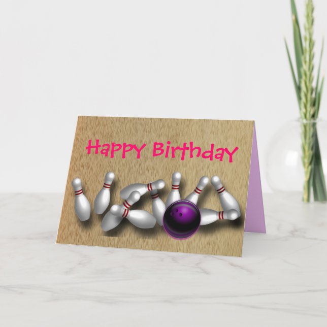 Custom Bowling Greeting Cards Postcards (Front)