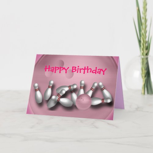 Custom Bowling Greeting Cards Postcards