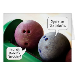 Funny Bowling Cards - Greeting &amp; Photo Cards | Zazzle