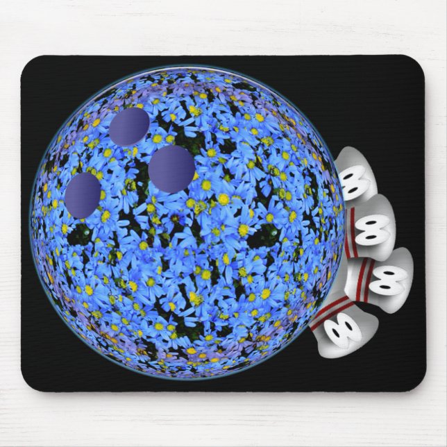 Custom Bowling Mousepads Computer Gifts (Front)