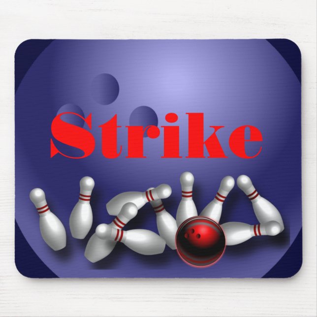 Custom Bowling Mousepads Computer Gifts (Front)