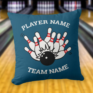 Custom Bowling Team Logo   Personalized Pillow