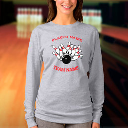 Custom Bowling Team Logo with Player &amp; Team Name   T-Shirt