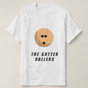 Custom Bowling Team Name   Orange Bowling Ball T-Shirt