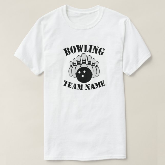 Custom Bowling Team  T-Shirt (Design Front)