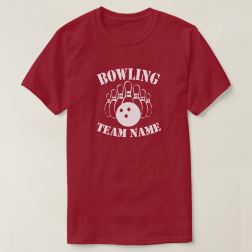 Custom Bowling Team  T_Shirt