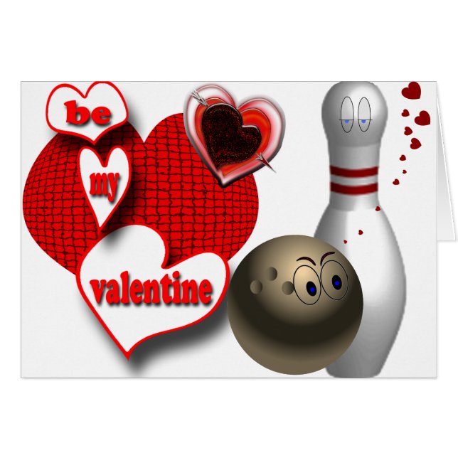 Custom Bowling Valentine (Front Horizontal)