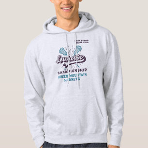 Custom Box Field Lacrosse Team Club Name Number Hoodie
