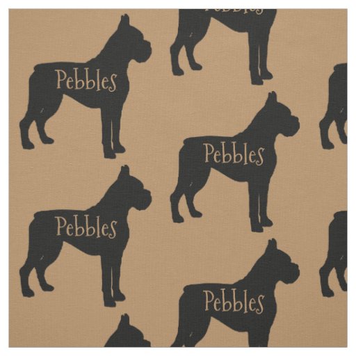 Custom Boxer Dog Fabric