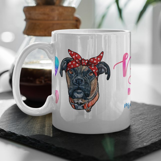 Custom Boxer Mom Cute Mother's Day Dog Lover Coffee Mug (Creator Uploaded)