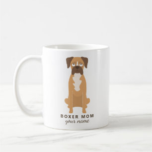 Custom Boxer Mom Mug, Personalized Boxer Dog mug