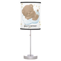 Custom Boy and Teddy Bear Nursery and Kids lamp