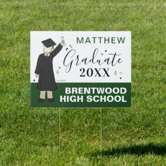 Custom Boy Avatar | High School Graduation Sign