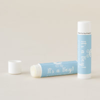 Custom boy baby shower lip balm party favor gift