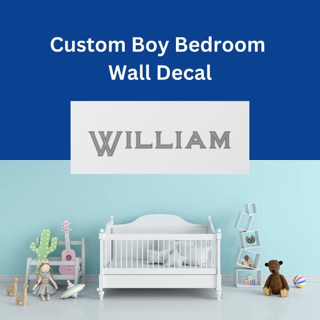 Custom Boy Bedroom Nursery Name Wall Decal (Creator Uploaded)