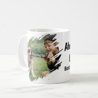 Custom Boy & Dog Best Friends Brush Art Coffee Mug