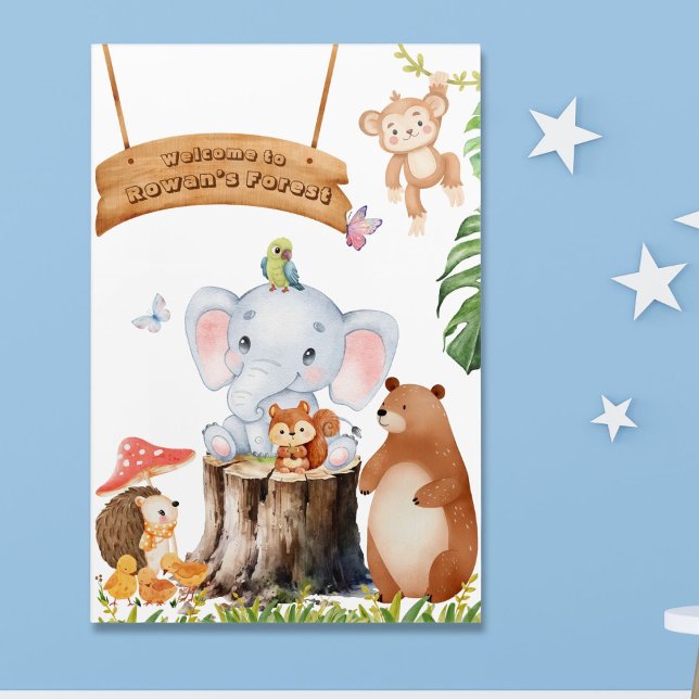 Custom Boy Nursery Wall Art with Forest Animals (Creator Uploaded)
