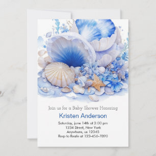 Custom Boy Under the Sea Baby Shower Invitation