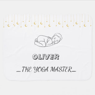 Custom Boy Yoga Master Sleeping Baby Blanket